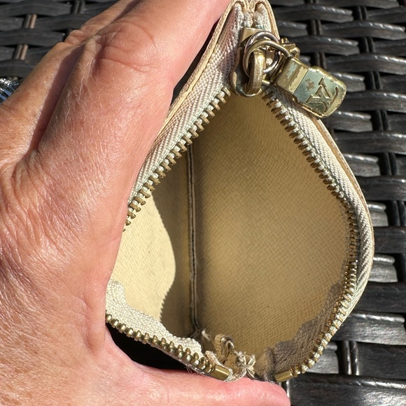 LOUIS VUITTON Key Pouch Wallet Damier Azur Key Chain Coin Pouch - Picture 3 of 8